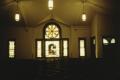 Photograph: [First United Methodist Church, (Stained glass- Christ in Gethsemane)]
