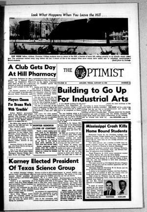 Primary view of object titled 'The Optimist (Abilene, Tex.), Vol. 46, No. 14, Ed. 1, Saturday, January 10, 1959'.
