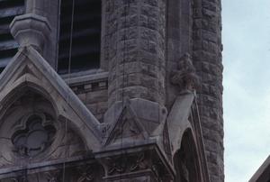 Primary view of object titled '[St. Mary's Cathedral, (detail of tower)]'.