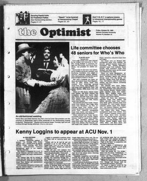 Primary view of object titled 'The Optimist (Abilene, Tex.), Vol. 70, No. 15, Ed. 1, Friday, October 22, 1982'.