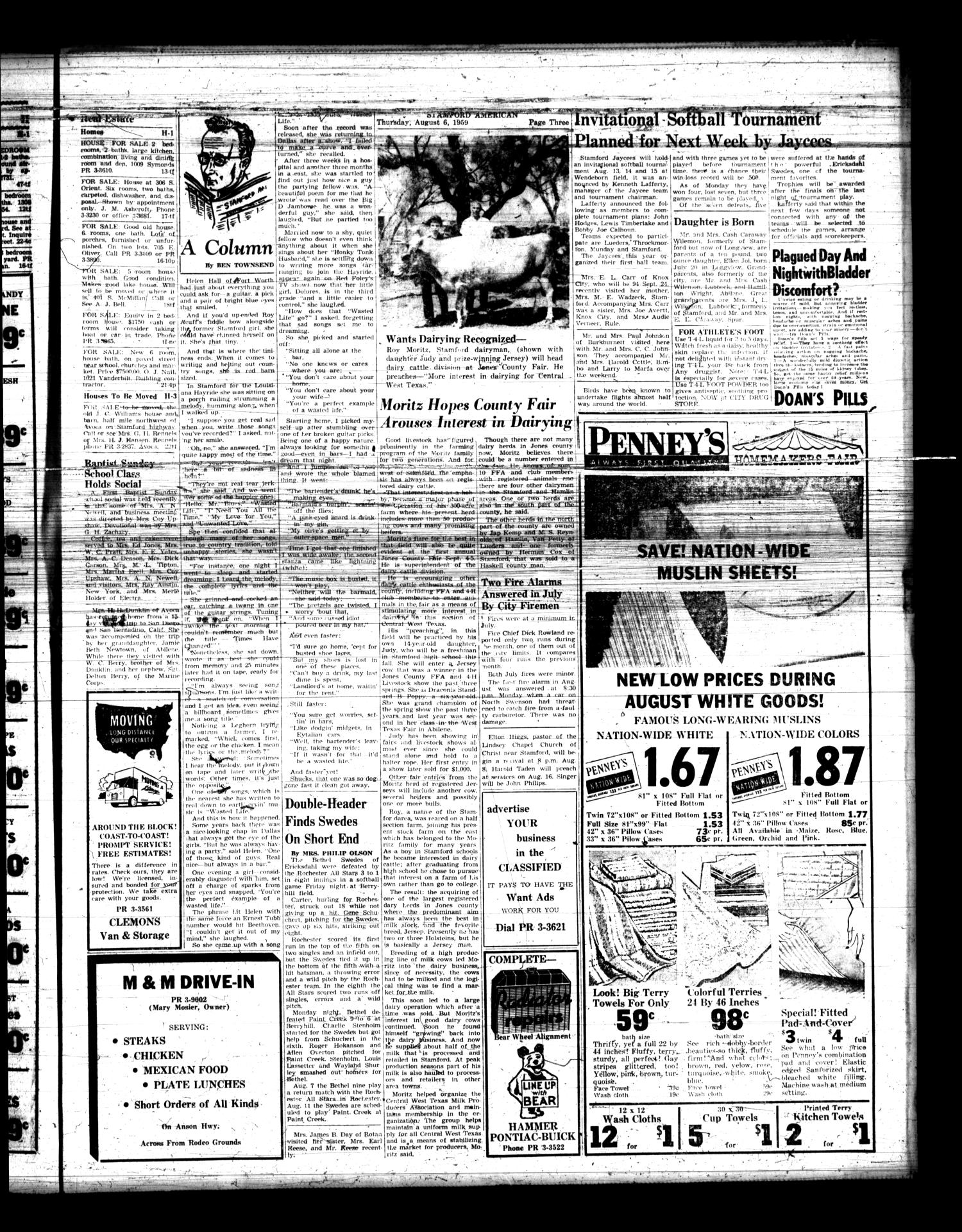 Stamford American and The Stamford Leader (Stamford, Tex.), Vol. 36, No. 23, Ed. 1 Thursday, August 6, 1959
                                                
                                                    [Sequence #]: 3 of 14
                                                