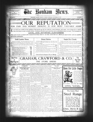Primary view of object titled 'The Bonham News. (Bonham, Tex.), Vol. 42, No. 53, Ed. 1 Tuesday, October 29, 1907'.