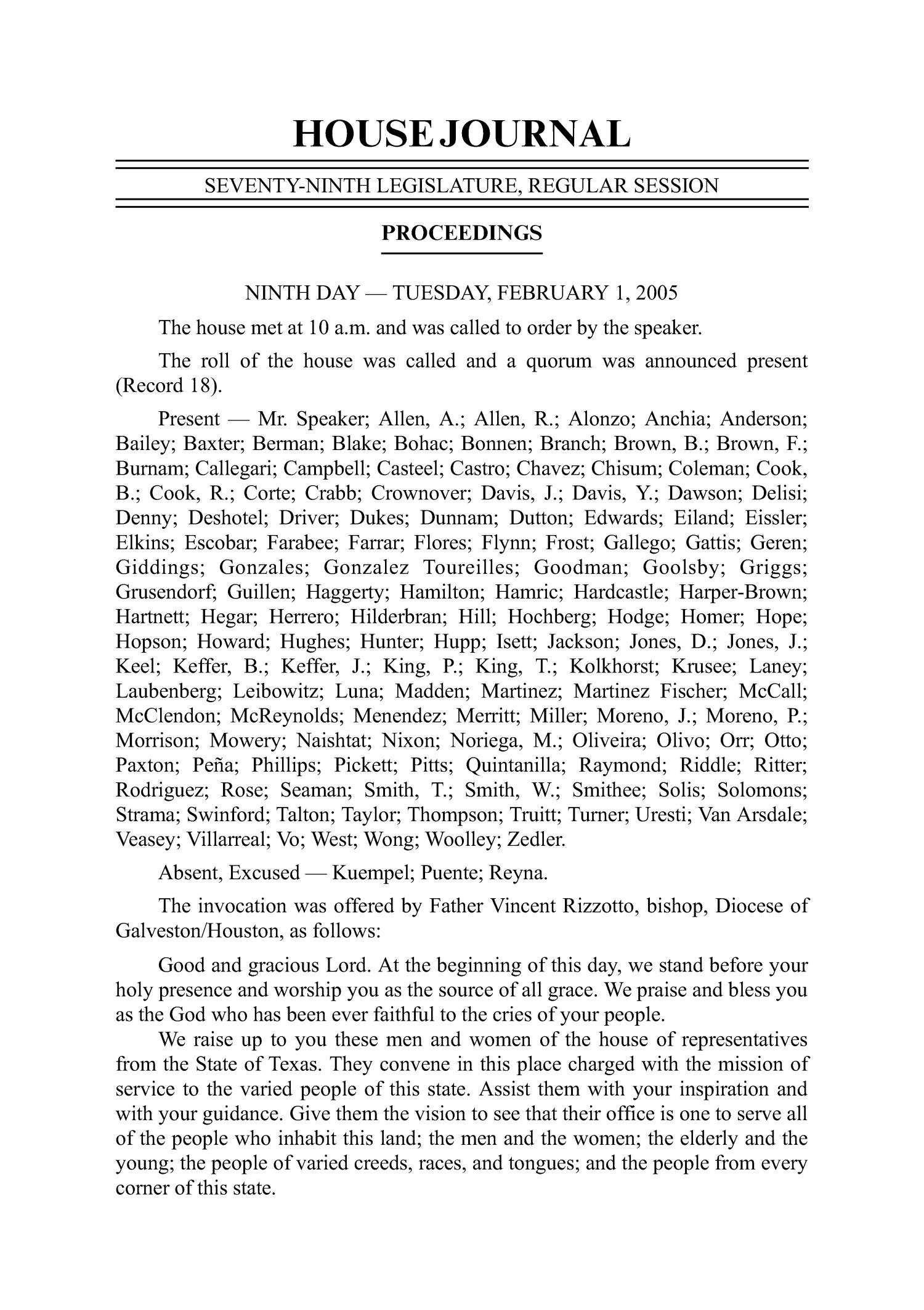 Journal of the House of Representatives of the Regular Session of the Seventy-Ninth Legislature of the State of Texas, Volume 1
                                                
                                                    208
                                                