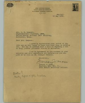 Primary view of object titled '[Letter from Faraon to Mrs. Kempner, May 12, 1945]'.