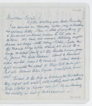 Primary view of object titled '[Letter from I. H. to Cecile Kempner, July 22,1945]'.