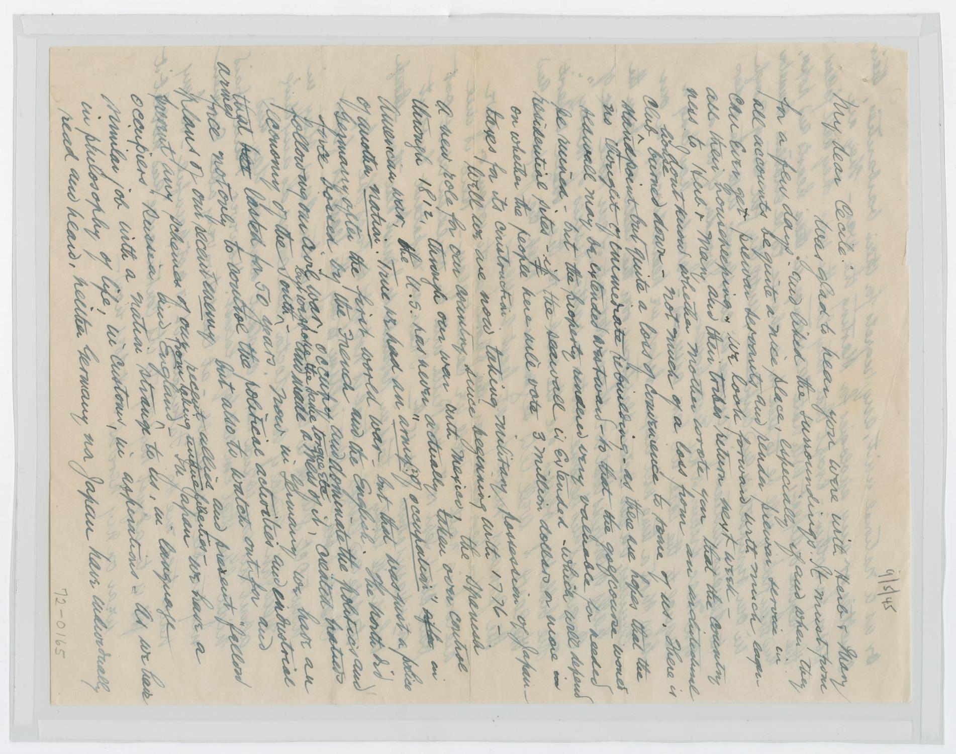 [Letter from I. H. to Cecile Kempner, September 5, 1945]
                                                
                                                    [Sequence #]: 1 of 4
                                                