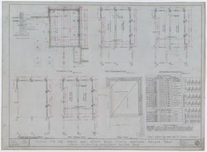 Primary view of object titled 'North and South Ward Schools, Abilene, Texas: Roof, Floor Framing, and Foundation Plans'.