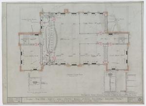 Primary view of object titled 'North and South Ward Schools, Abilene, Texas: Second Floor Plan'.