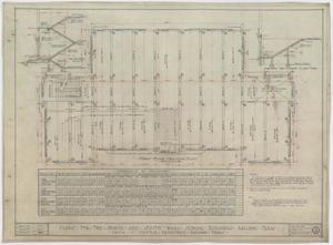 Primary view of object titled 'North and South Ward Schools, Abilene, Texas: First Floor Framing Plan'.
