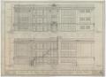 Technical Drawing: North and South Ward Schools, Abilene, Texas: Front & Rear Elevation