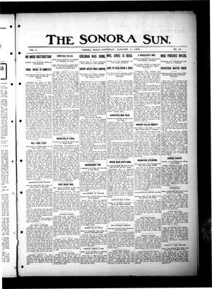 Primary view of object titled 'The Sonora Sun. (Sonora, Tex.), Vol. 5, No. 45, Ed. 1 Saturday, January 11, 1908'.
