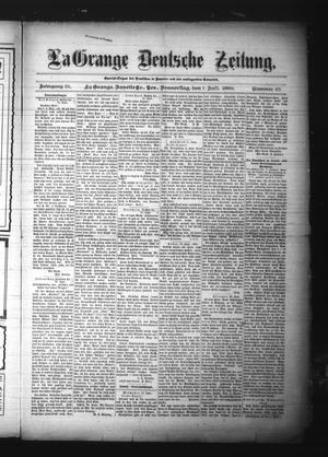 Primary view of object titled 'La Grange Deutsche Zeitung. (La Grange, Tex.), Vol. 19, No. 46, Ed. 1 Thursday, July 1, 1909'.