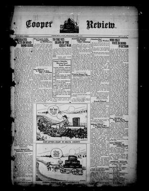 Primary view of object titled 'Cooper Review. (Cooper, Tex.), Vol. 40, No. 14, Ed. 1 Friday, April 4, 1919'.