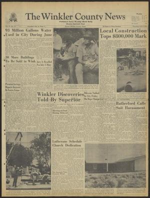 Primary view of object titled 'The Winkler County News (Kermit, Tex.), Vol. 27, No. 18, Ed. 1 Thursday, July 5, 1962'.