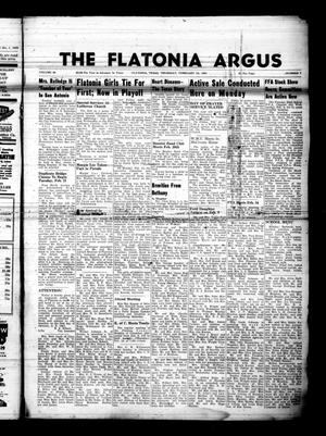 Primary view of object titled 'The Flatonia Argus (Flatonia, Tex.), Vol. 86, No. 7, Ed. 1 Thursday, February 16, 1961'.
