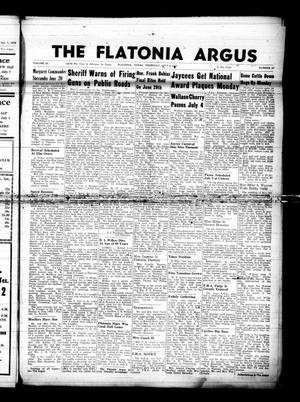Primary view of object titled 'The Flatonia Argus (Flatonia, Tex.), Vol. 86, No. 27, Ed. 1 Thursday, July 6, 1961'.