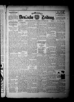 Primary view of object titled 'La Grange Deutsche Zeitung. (La Grange, Tex.), Vol. 11, No. 1, Ed. 1 Thursday, August 23, 1900'.