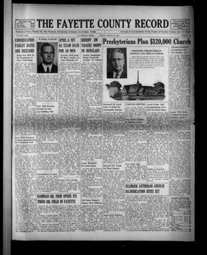 Primary view of object titled 'The Fayette County Record (La Grange, Tex.), Vol. 31, No. 38, Ed. 1 Friday, March 13, 1953'.