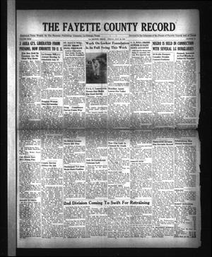 Primary view of object titled 'The Fayette County Record (La Grange, Tex.), Vol. 23, No. 75, Ed. 1 Friday, July 20, 1945'.