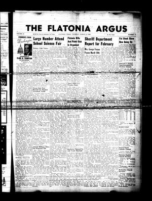 Primary view of object titled 'The Flatonia Argus (Flatonia, Tex.), Vol. 83, No. 11, Ed. 1 Thursday, March 13, 1958'.