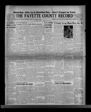 Primary view of object titled 'The Fayette County Record (La Grange, Tex.), Vol. 32, No. 75, Ed. 1 Tuesday, July 20, 1954'.