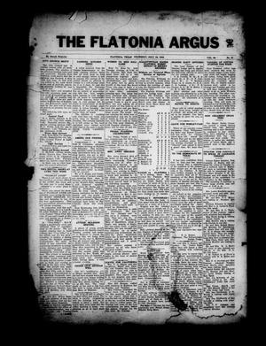 Primary view of object titled 'The Flatonia Argus (Flatonia, Tex.), Vol. 59, No. 30, Ed. 1 Thursday, July 19, 1934'.