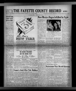 Primary view of object titled 'The Fayette County Record (La Grange, Tex.), Vol. 38, No. 17, Ed. 1 Tuesday, December 29, 1959'.
