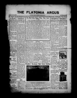 Primary view of object titled 'The Flatonia Argus (Flatonia, Tex.), Vol. 36, No. 28, Ed. 1 Thursday, April 20, 1911'.
