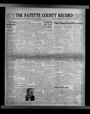 Primary view of object titled 'The Fayette County Record (La Grange, Tex.), Vol. 32, No. 42, Ed. 1 Friday, March 26, 1954'.