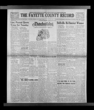 Primary view of object titled 'The Fayette County Record (La Grange, Tex.), Vol. 44, No. 7, Ed. 1 Tuesday, November 23, 1965'.