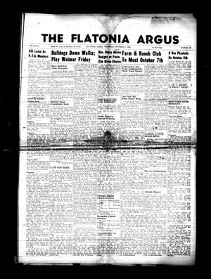 Primary view of object titled 'The Flatonia Argus (Flatonia, Tex.), Vol. 83, No. 40, Ed. 1 Thursday, October 2, 1958'.