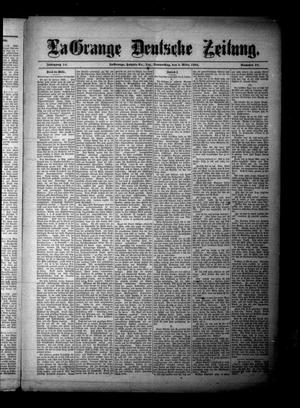 Primary view of object titled 'La Grange Deutsche Zeitung. (La Grange, Tex.), Vol. 14, No. 29, Ed. 1 Thursday, March 3, 1904'.