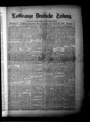 Primary view of object titled 'La Grange Deutsche Zeitung. (La Grange, Tex.), Vol. 14, No. 17, Ed. 1 Thursday, December 10, 1903'.