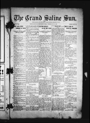 Primary view of object titled 'The Grand Saline Sun. (Grand Saline, Tex.), Vol. 27, No. 41, Ed. 1 Thursday, July 29, 1920'.