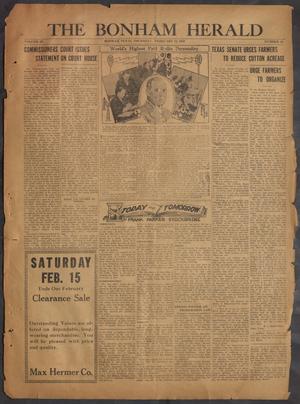 Primary view of object titled 'The Bonham Herald (Bonham, Tex.), Vol. 3, No. 36, Ed. 1 Thursday, February 13, 1930'.
