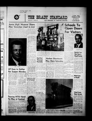 Primary view of object titled 'The Brady Standard and Heart O' Texas News (Brady, Tex.), Vol. 55, No. 20, Ed. 1 Friday, February 28, 1964'.
