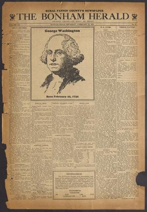 Primary view of object titled 'The Bonham Herald (Bonham, Tex.), Vol. 7, No. 50, Ed. 1 Thursday, February 22, 1934'.