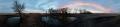 Primary view of Panoramic image of a sunset on a farm in North Texas