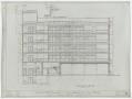 Technical Drawing: Cisco Bank and Office Building, Cisco, Texas: Longitudinal Elevation