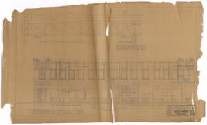 Primary view of object titled 'F. & M. Bank Remodel, Hamlin, Texas: South Elevation'.
