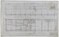 Technical Drawing: First National Bank, Olney, Texas: First & Second Floor Plans