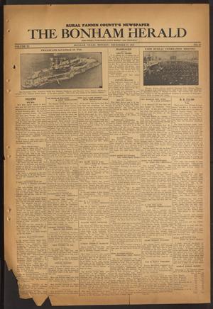 Primary view of object titled 'The Bonham Herald (Bonham, Tex.), Vol. 11, No. 37, Ed. 1 Monday, December 27, 1937'.