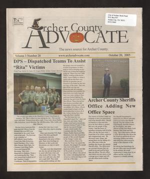 Primary view of object titled 'Archer County Advocate (Holliday, Tex.), Vol. 3, No. 28, Ed. 1 Thursday, October 20, 2005'.