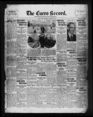 Primary view of object titled 'The Cuero Record. (Cuero, Tex.), Vol. 43, No. 1, Ed. 1 Sunday, January 3, 1937'.