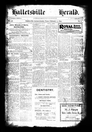 Primary view of object titled 'Halletsville Herald. (Hallettsville, Tex.), Vol. 28, No. 1, Ed. 1 Thursday, February 2, 1899'.