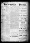 Thumbnail image of item number 1 in: 'Halletsville Herald. (Hallettsville, Tex.), Vol. 22, No. 12, Ed. 1 Thursday, February 9, 1893'.