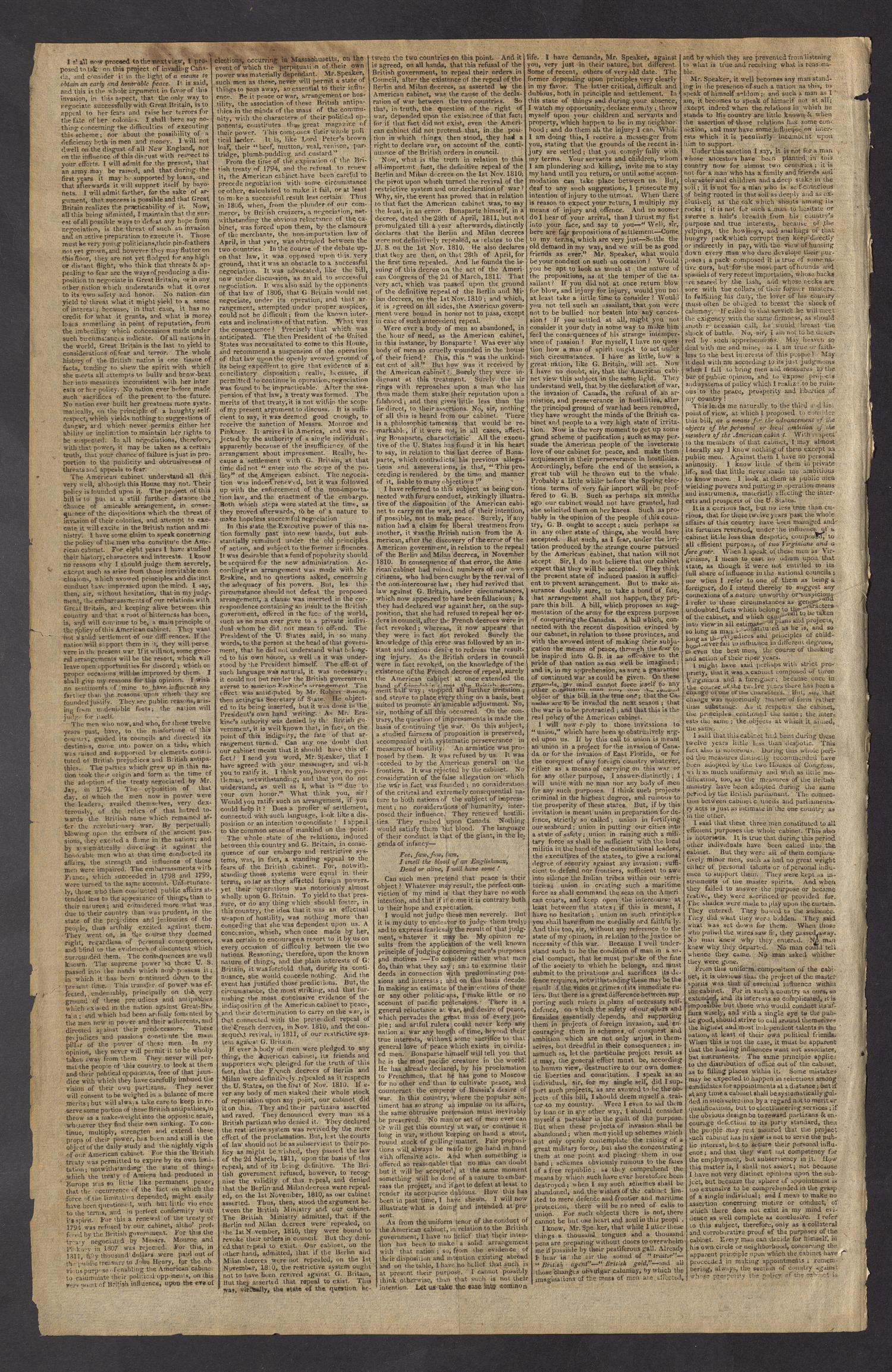 National Intelligencer. (Washington City [D.C.]), Vol. 13, No. 1926, Ed. 1 Saturday, January 23, 1813
                                                
                                                    [Sequence #]: 2 of 4
                                                