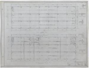 Primary view of object titled 'West Texas Utilities Warehouse, Abilene, Texas: Roof & Second Floor Framing Plans'.