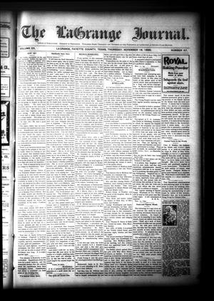 Primary view of object titled 'The La Grange Journal. (La Grange, Tex.), Vol. 20, No. 47, Ed. 1 Thursday, November 16, 1899'.