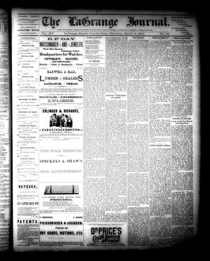 Primary view of The La Grange Journal. (La Grange, Tex.), Vol. 15, No. 10, Ed. 1 Thursday, March 8, 1894